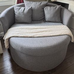 Round Grey Sofa
