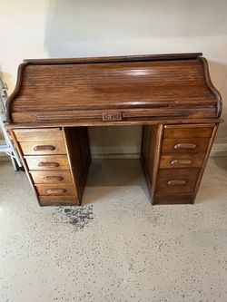 Antique Roll Top Desk