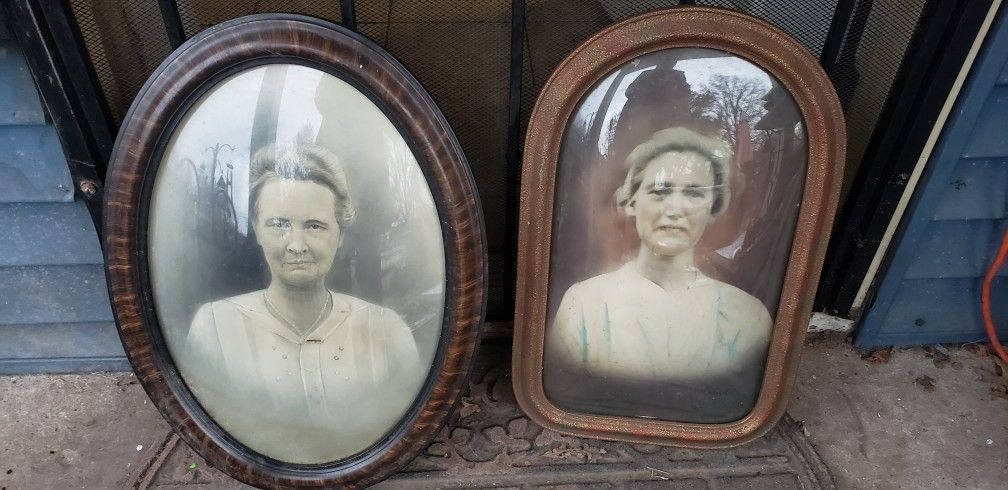 Antique CONVEX Glass Picture Frames - $45 CHOICE