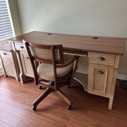 Computer Desk, Printer Stand And Chair