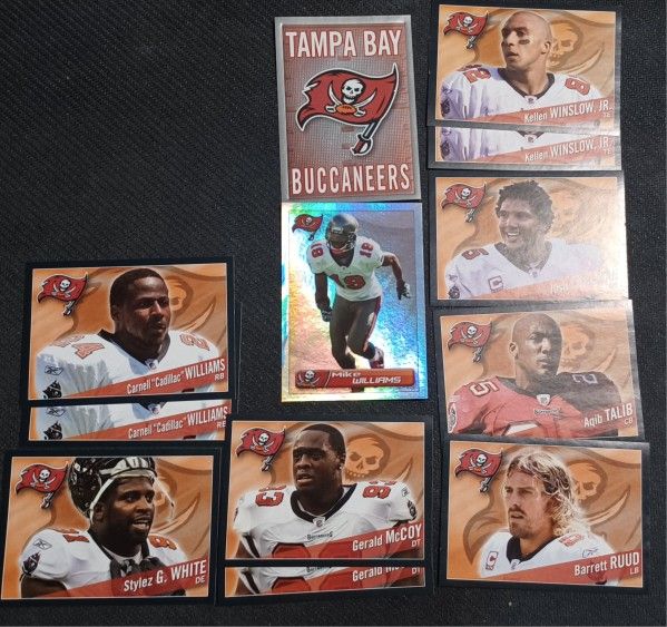 2011 NFL Sticker Book Stickers Tampa Bay Buccaneers  Rudd Carnell Foil Talib