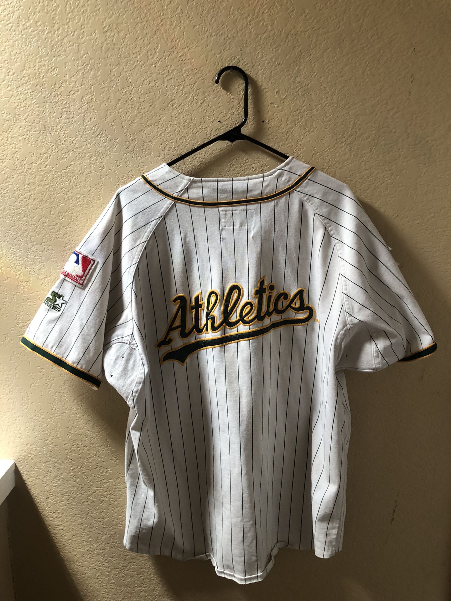 Vintage Oakland Athletics A's MLB Baseball Stitched Starter Green Jersey  Men XL