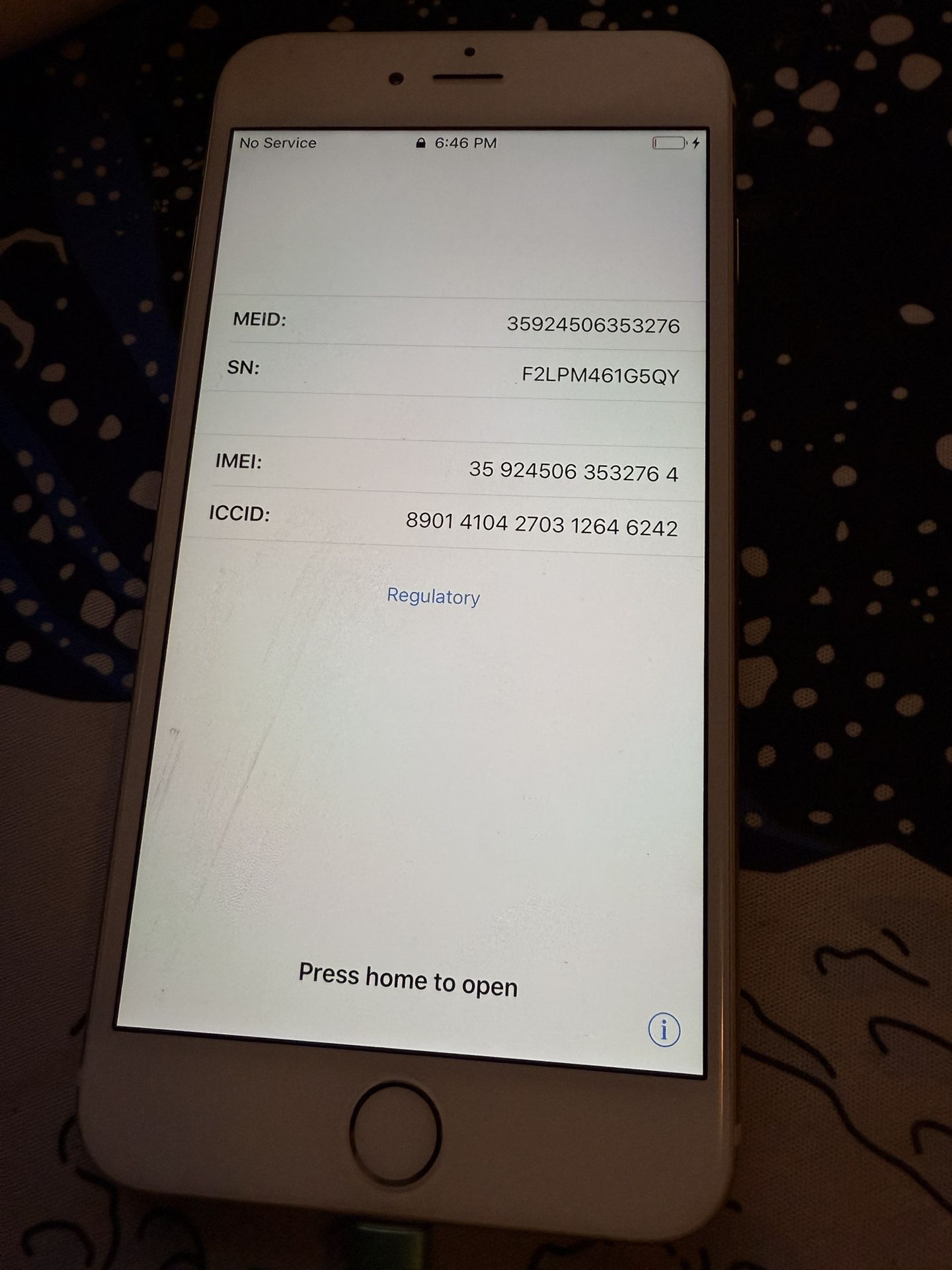 Apple IPhone 6plus Gold 64GB Unlocked For Any Carrier