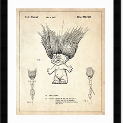 The Oliver Gal Artist Co. Vintage Symbols and Objects Wall Art Prints 'Toy Troll