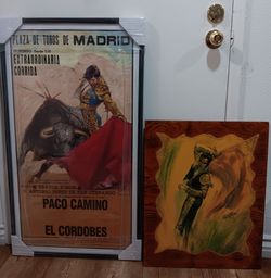 Vintage print reproduction 39×22 Plaza De Toros De Madrid "Paco Camino" El Cordobes poster both for $175