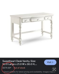White Vanity/ Desk