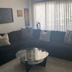 Microfiber Couch With Chaise