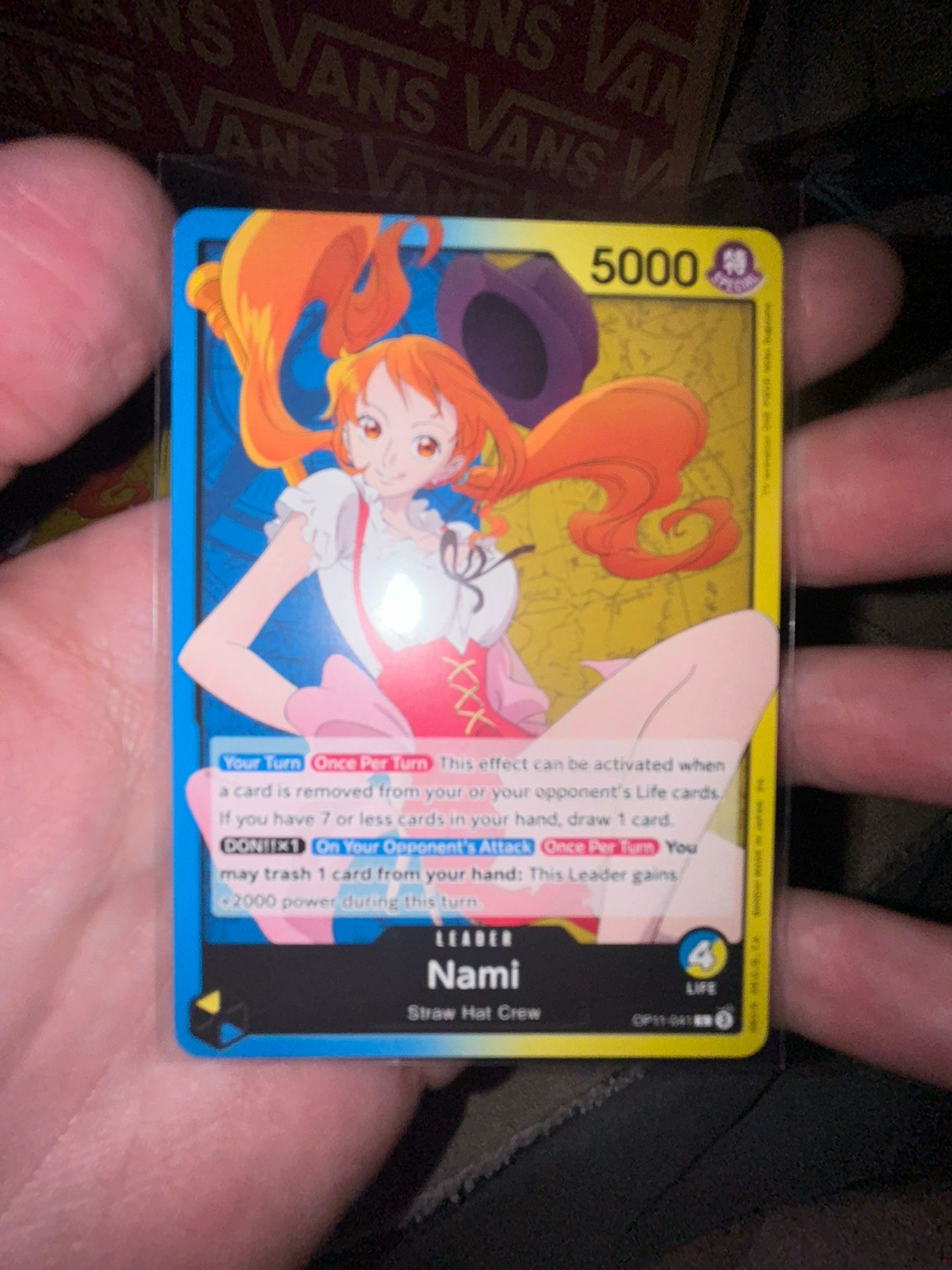 Nami OP11-041 One Piece Japanese Fist Of Divine Speed