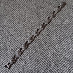 Vintage "Sterling Silver/Marcasite " Link Bracelet 