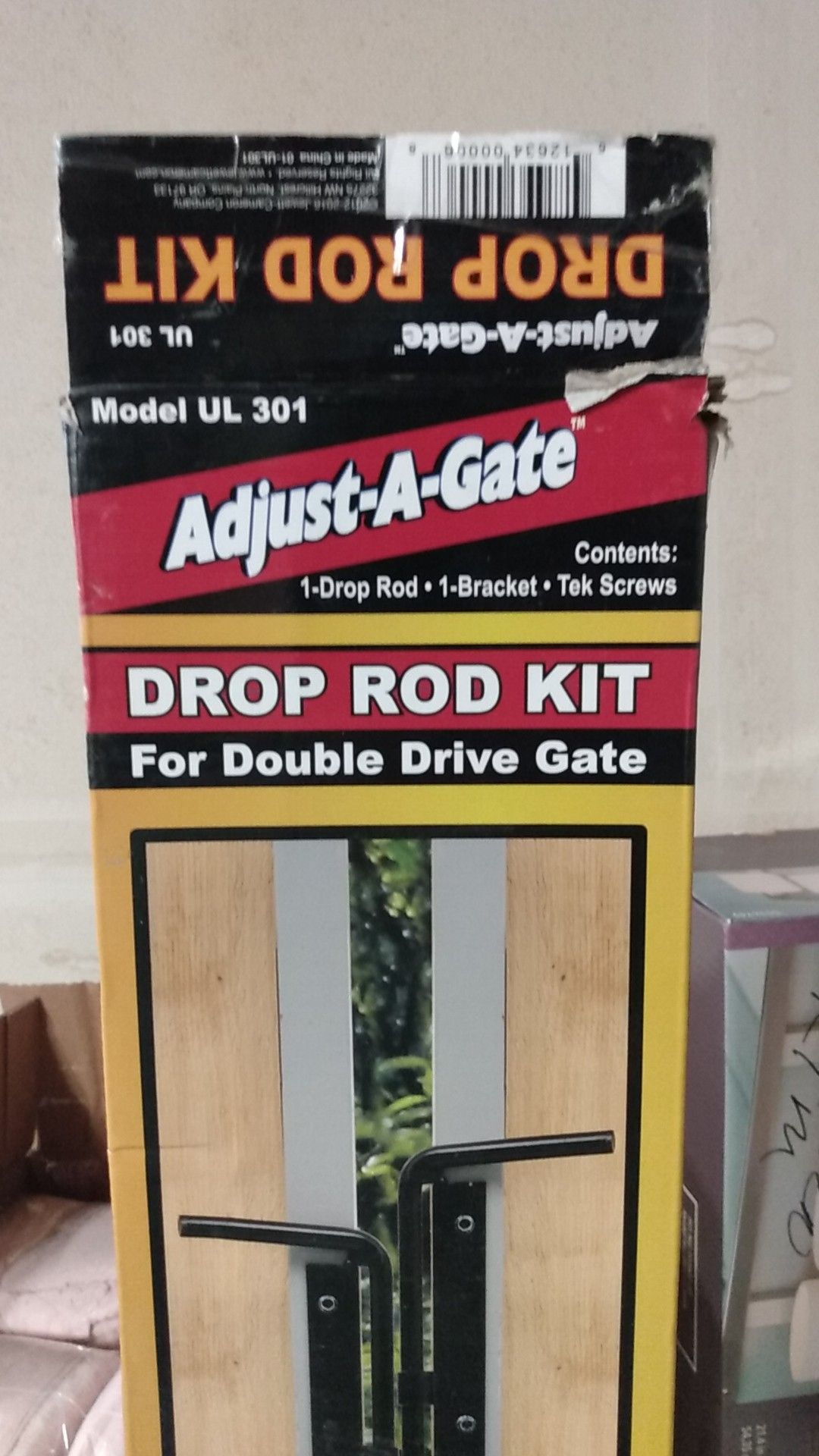 Drop rod kit for gates