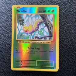 Pokémon Card $10 Weedle Halo 