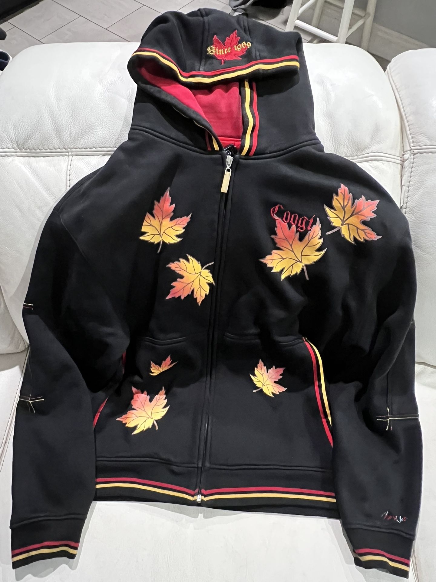 Coogi vintage Zip Up Hoodie Jacket size XXL Rare Unisex