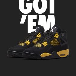 Nike Air Jordan 4 Retro Thunder Sz 10