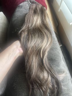 20 inch human hair extensions balayage dark brown to blonde