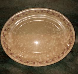 VINTAGE FLORENCE COOK POTTERY CO OVAL ROSE PLATTER