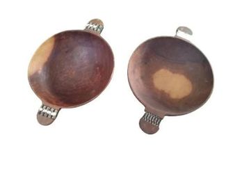 2 Vintage African Wooden Bowls