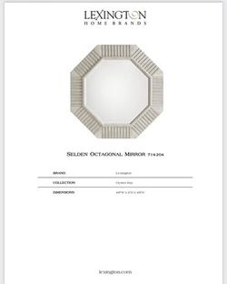 Wood Frame Octagonal Mirror
