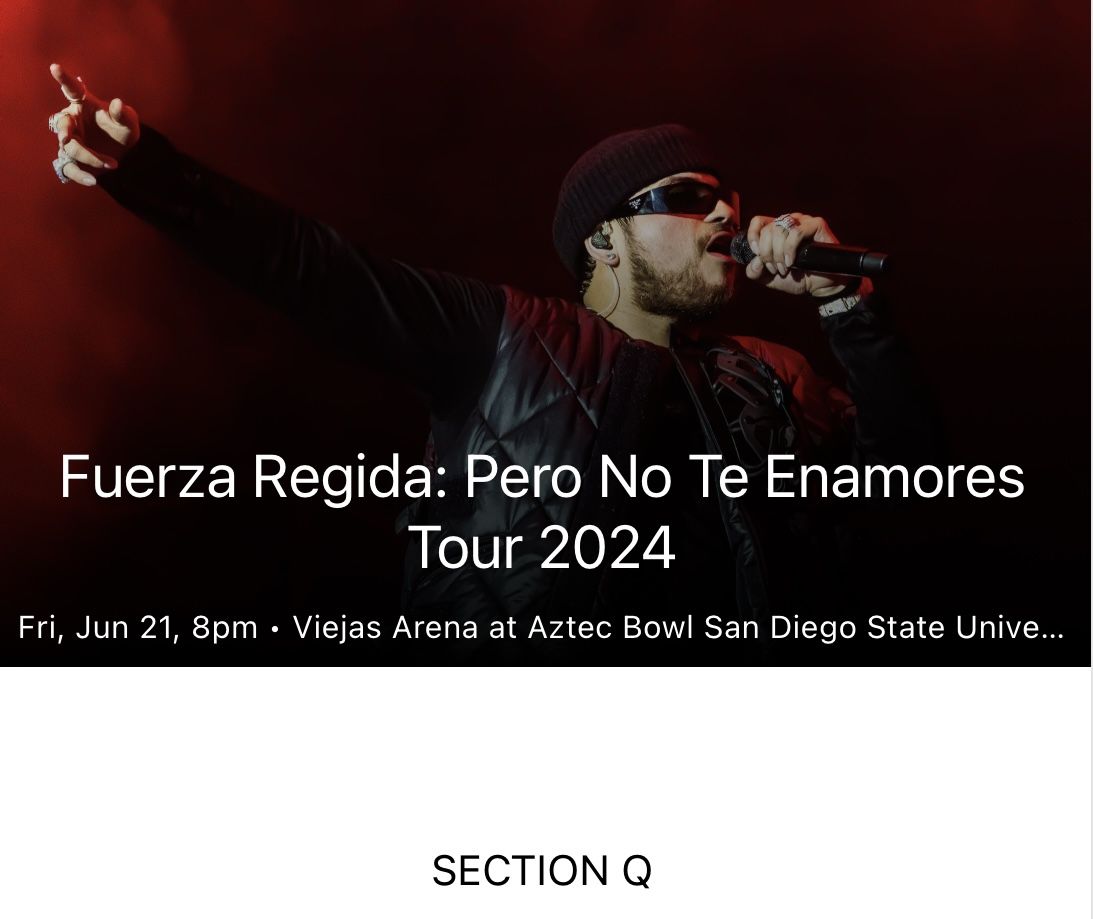 2 Fuerza Regida Concert Tickets