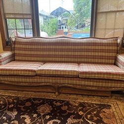 Plaid Sofa In Great Condition 