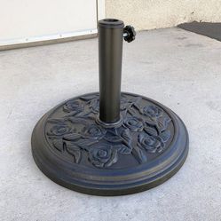(New) $25 Outdoor Patio Umbrella 18” Round Base Weight 18lbs, Fit 1.5” Pole Stand