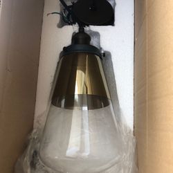 Feiss-P1372PAGB/DWZ - Waveform Painted Aged Brass & dark weathered zinc incandescent pendants - Quantity of 3