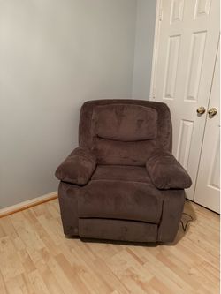 Serta Push-Button Power Recliner Sofa Chair Brown