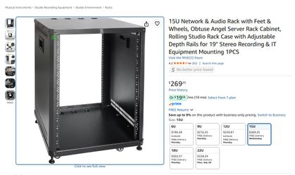 15U Network Rack ServerCabinet NEW OPEN BOX! $269