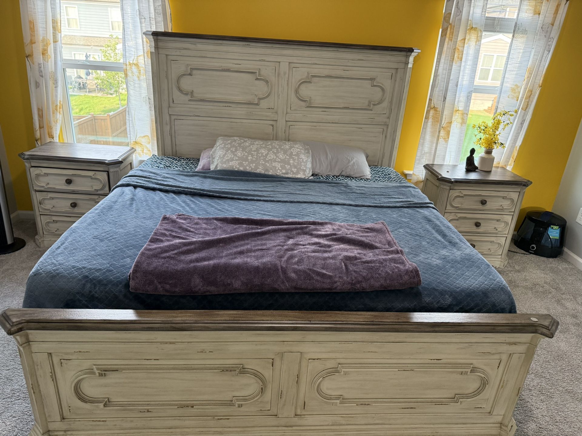 King Size Frame And Matters And Dressing Table and Side stands For $1400