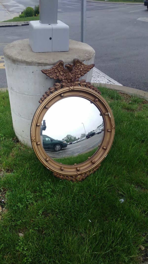 Antique Round Mirror With Eagle For In Philadelphia Pa Offerup Antique Round Mirror With Eagle For