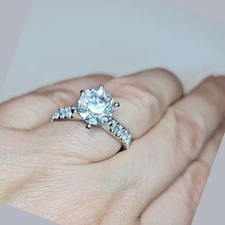 2.50 CARAT PLATINUM Diamond Ring Natural 
