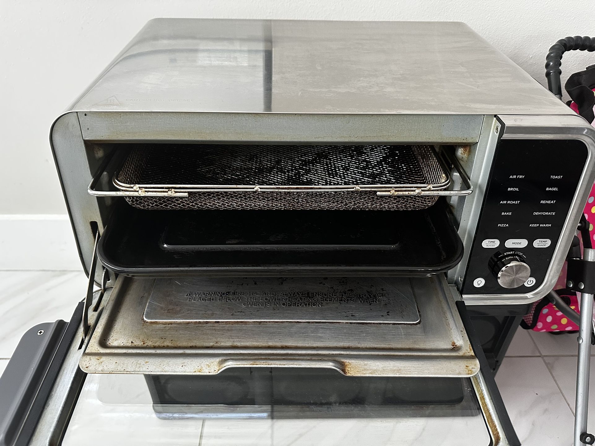 Ninja Flip 10 in 1 Toaster Oven & Air Fryer with Added Broil Rack