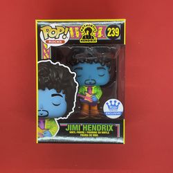 Funko Pop! Rocks #239 Black Light Jimi Hendrix Purple Guitar Shop Exclusive