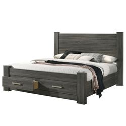 Bed with 2 Storage Drawers