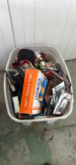 A giant tub of dvds