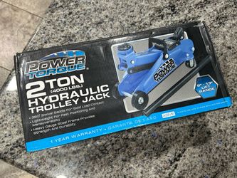 Brand New Power Torque 2-Ton Hydraulic Trolley Floor Jack - Unused in Box