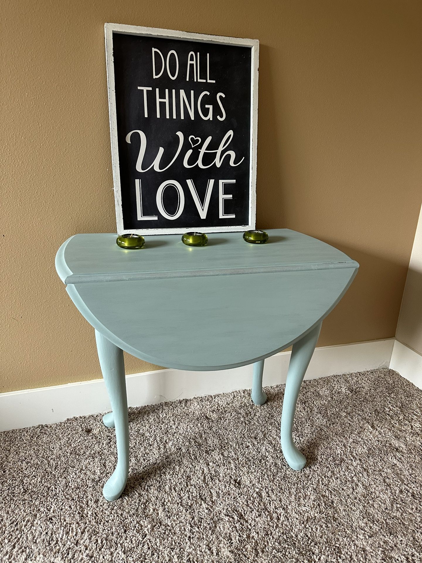 Elegant Solid Wood Foldable Table, End Table