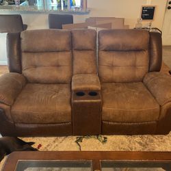 Couches, Leather, Reclining, Console