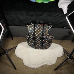 Black Multicolored Louis Vuitton Backpack 