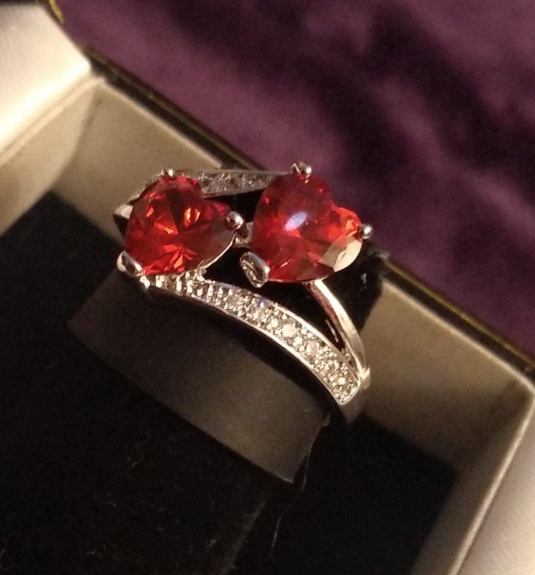 💘Arousing REDS- 2 HEARTS💘Ring