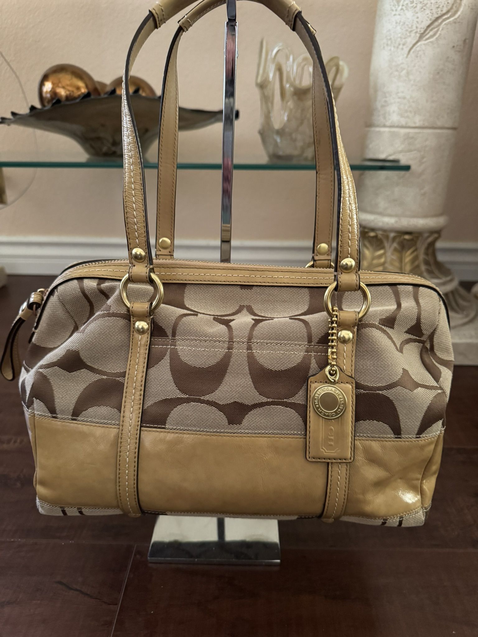 Authentic Vintage Coach Monogram CC Purse Retail $300