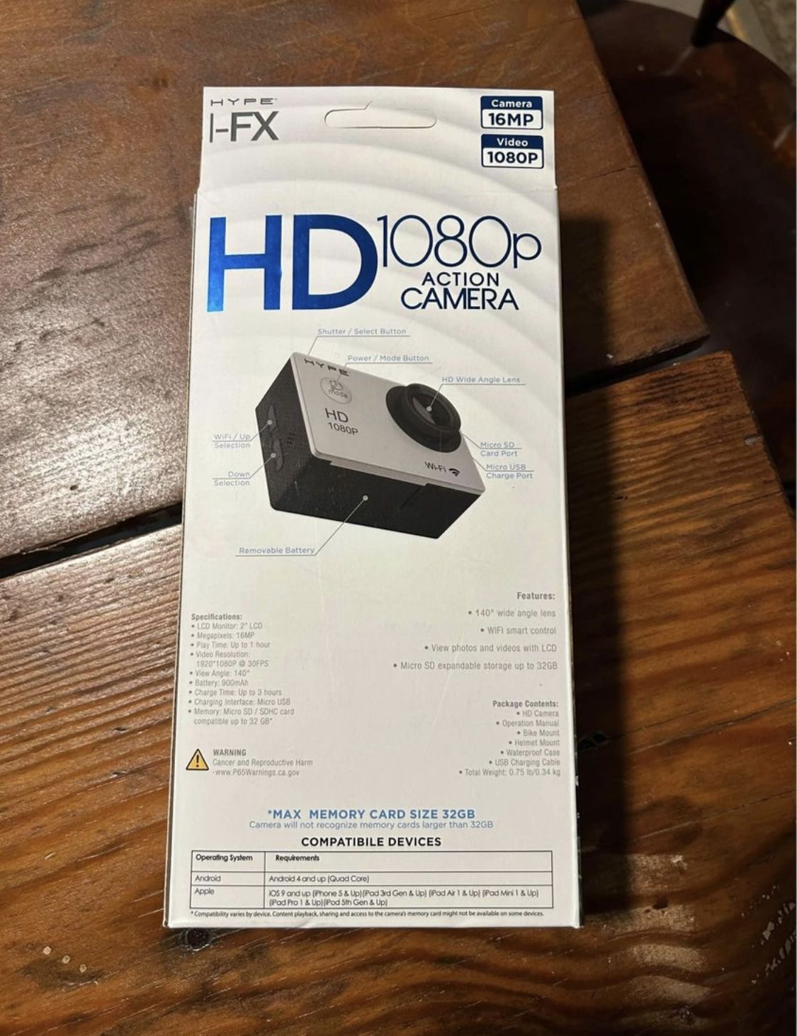 Hype IFX HD 1080p Action Camera 16MPNew for Sale in Sn Jun Batsta