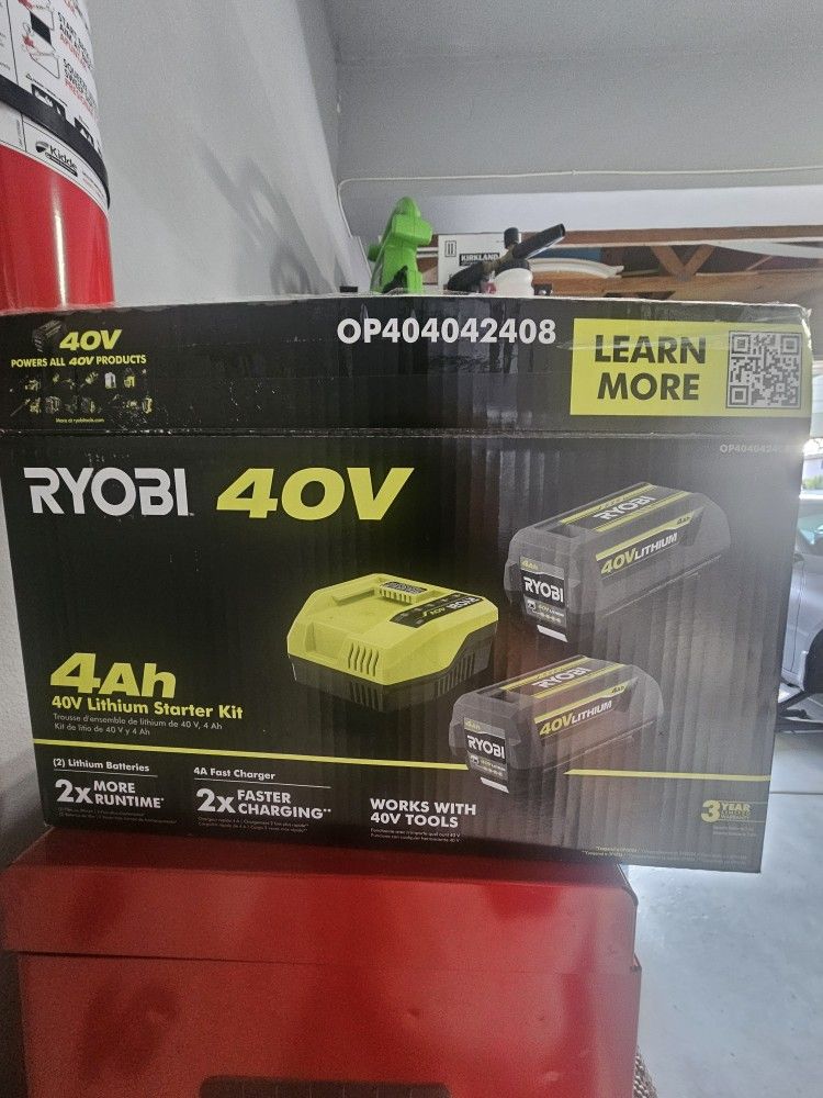 Ryobi Lithium Starter Kit. Brand New $120