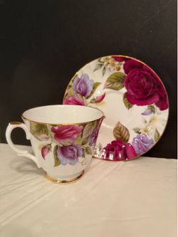 Tea cup, and saucer