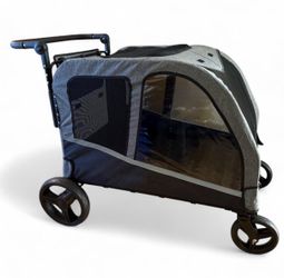 Large Pet Stroller with Mesh Windows