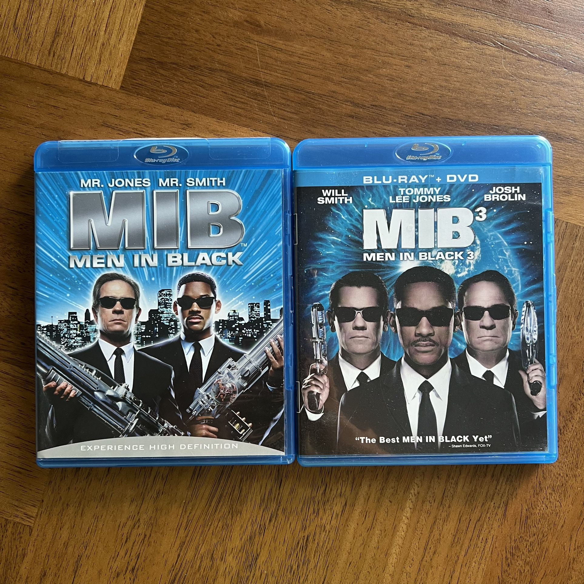 Men in Black & Men in Black 3 Action Sci-Fi Blu-ray DVD Movies
