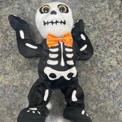 Halloween Skeleton Plush Animated/Decor Figure – Approx. 12”