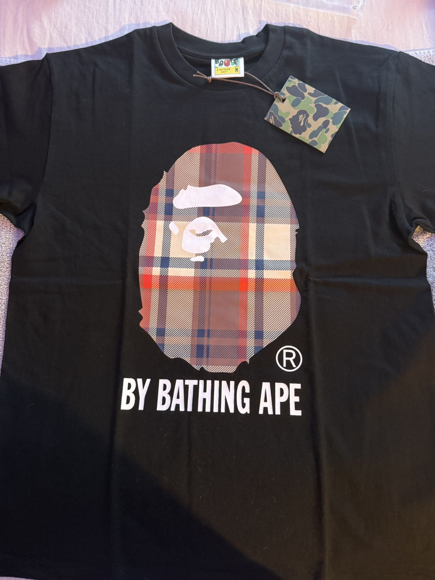 BAPE Check By Bathing Ape Tee 'Black/Beige