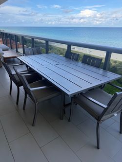 6 Person Outdoor Dining Table with Chairs