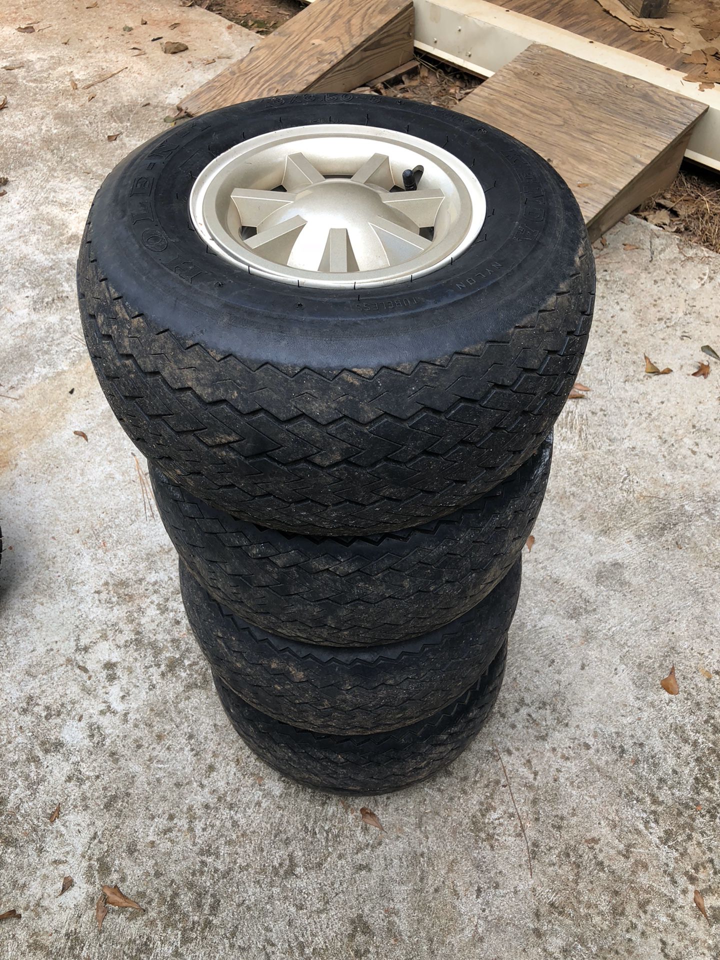 4 nice standard Golf Cart Wheels and Tires