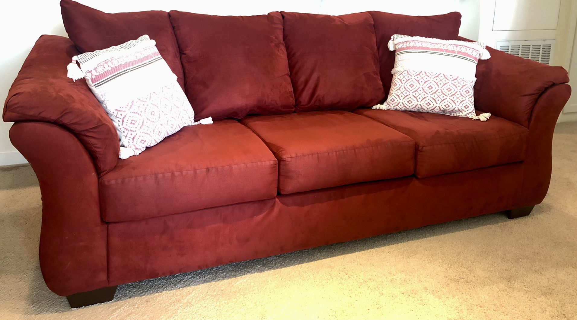 Red Sofa/ Couch From Ashley Furniture